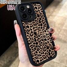 A Phone Case With A Leopard Pattern, Designed For Iphone 16/15/14, Featuring A Stylish Print. - 黑色 - 查看 2