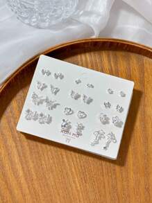 12 Pairs Silver Tone Pastel Butterfly Stud Earring Set, Chic And Simple Zinc Alloy Earrings, Fashionable For Daily Wear, Great Gift For Girlfriend