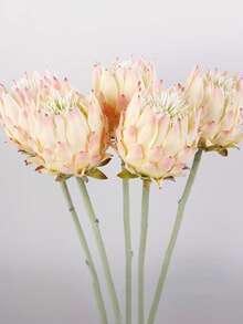 5Pcs Luxurious Nordic Thistle Artificial Flower - Plush Flocked Emperor Bouquet For Home Decor, Weddings & Photography Props - Multicolor - View 11