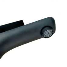 1 pezzo Rubinetto moderno in acciaio inossidabile a doppia manopola con foro singolo, anti-schizzi, finitura brunita, nucleo in ceramica, ideale per cucina, lavanderia e bagno