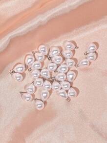 30pcs/20pcs Luxury Simplistic Faux Pearl Teardrop Pendant For DIY Earrings, Bracelet, Necklace, Jewelry Accessories