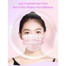 50/100pcs Adult Disposable Face Masks (Pink, Black, White), Breathable Pink Solid Color Masks, Full Protection, Suitable For Men And Women - Pink - View 4