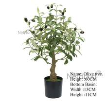 NetHong Lifelike Artificial Olive Tree With Berries – Available In 3 Sizes (50cm, 60cm, 90cm) – Realistic Indoor Greenery In Black Pot - Black - View 8