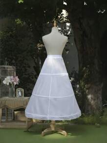 1 Stück Weiß 3-lagiger Stahl Reifrock Krinoline Unterrock für Frauen, flauschiger Tüll Unterrock geeignet für Brautkleid, Abendkleid, Lolita-Stil, Tanzrock
