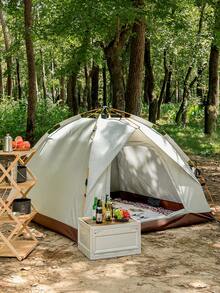 1pc Portable Automatic Instant Pop Up Camping Tent, Outdoor Waterproof & Sunshade Tent Suitable For 2-4 Person - Beige - View 7