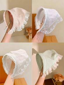 1 件儿童时尚简约格子头带，百搭野餐乡村风格可爱甜美发饰 - 彩色 - 查看 2