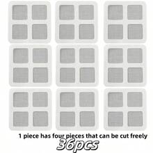 36pcs Window Screen Repair Patch Kit, Self-Adhesive Fiberglass Screen Repair Tape, Screen Patch Tape For Window/Door Screens, Tear Hole Repair, Cuttable And Self-Adhesive, Mosquito Net Patch