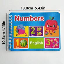 Lachilly 儿童字母数字学习卡片 学前儿童图片单词识别闪卡 早教学习玩具 家庭学习用品 - 彩色 - 查看 4