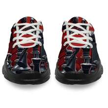 Lyra Men's Red Caricature Chunky Shoes - Red - View 3