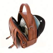 1PC Ladies' Shoulder Bag PU Soft Leather Texture Small Square Bag Simple Middle-Aged Mother Crossbody Bag