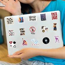 50张Y2K都市女孩贴纸，可爱卡通涂鸦风格，适用于笔记本电脑、手机、滑板、吉他、行李箱、剪贴簿、头盔、自行车、摩托车、汽车、派对装饰