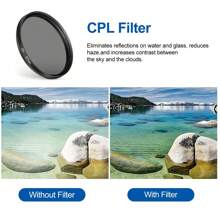 67mm Camera Lens Polarizing Filter Gradient Color Phone Filter Phone Lens Filter Clip Compatible With Iphone Android Phone For Summer Vacation, Travel, Creative Photography Phone Accessories