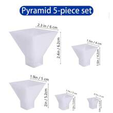13 Pcs Silicone Resin Molds Set - 5 Square, 3 Sphere & 5 Pyramid Molds For DIY Epoxy Resin, Crystal Art, Home Decor, Flower Preservation - Non-Stick, Bubble-Free & Easy Release