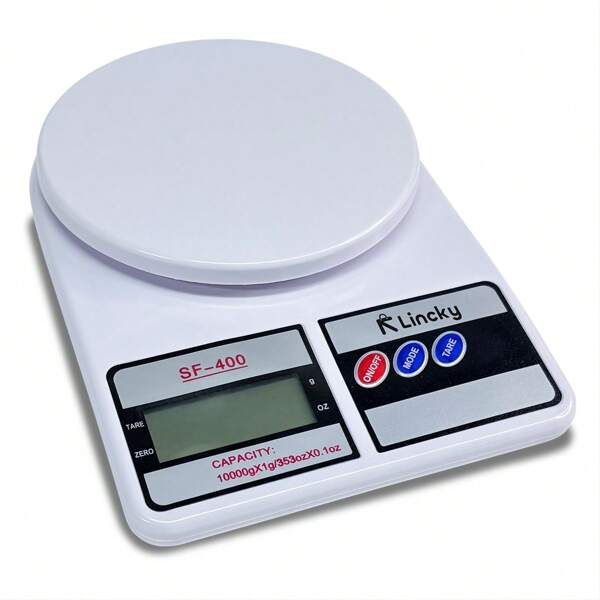 Lincky Bascula gramera digital de cocina, alta precisión de 1 a 10kg. Electronica Lincky