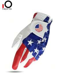 FINGER TEN Golf Gloves Men Left Hand Right 1 Pack Leather All Weather Grip Soft Breathable Flexible For Men