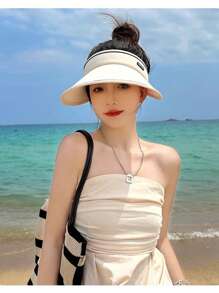 1/3/5 Summer Girls Outdoor White Sunscreen Hat, Sun Hat, Large Brim, Multi-Directional Shielding Of Ultraviolet Rays, Foldable, Not Afraid Of The Sun, Care For Every Inch Of Skin, Suitable For Summer Outdoor Travel, Parties, Etc.