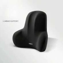 1 cadeira de escritório ergonômica com apoio lombar, encosto de espuma viscoelástica, capa externa de fibra de poliéster macia, design confortável e antiestresse, adequada para uso doméstico, no escritório e no carro, lavável à mão, material escolar, volta às aulas