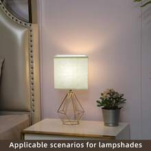 2pcs Fabric Desk Lamp Lampshade, Hotel Homestay Home Bedroom Decoration, Floor Lamp Lighting Accessories, Pendant Lamp Shell, Table Lampshade, Wall Lamp Lighting Shell, Detachable Fabric Lampshade, Fabric Lampshade, 7.8 "X7.8" X7.8" - Multicolor - View 12