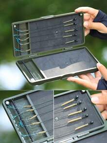 SOUGAYILANG 1PC多功能渔具鲤鱼钓鱼配件线组多层塑料收纳盒二合一鲤鱼配件盒带刻度欧式鱼线盒Ronny渔具组渔具收纳 - 墨綠色 - 查看 10