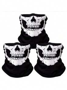 1/2/3 piezas Pasamontañas unisex liso o estampado, máscara facial transpirable, gorro absorbente del sudor, adecuado para actividades al aire libre, senderismo, esquí, uso diario, gran regalo para amigos y familiares - M - Ver 12