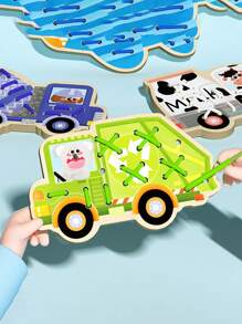Rompecabezas 3D con escena tridimensional, juego de ensamblaje de bloques de construcción, juguete de movimiento manual fino, regalo de cumpleaños para niños