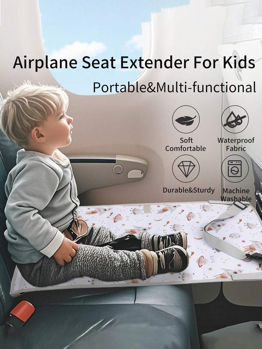 1pc Portable Car Plane Travel Seat Extension Pad, Airplane Travel Hammock Bed - Multicolor - View 1