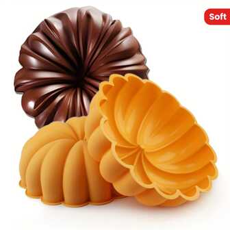 1 个 9 英寸大号不粘硅胶蛋糕盘，9 英寸大号南瓜形不粘硅胶模具，柔软易脱模，适用于明胶、面包、果冻、戚风蛋糕