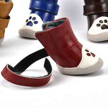 Buty dla małych psów, buty sportowe dla psów ze skóry PU, całoroczna, odporna na zużycie, antypoślizgowa podeszwa, odpowiednie dla pudli miniaturowych, chihuahua, pomeranianów, bichonów frise