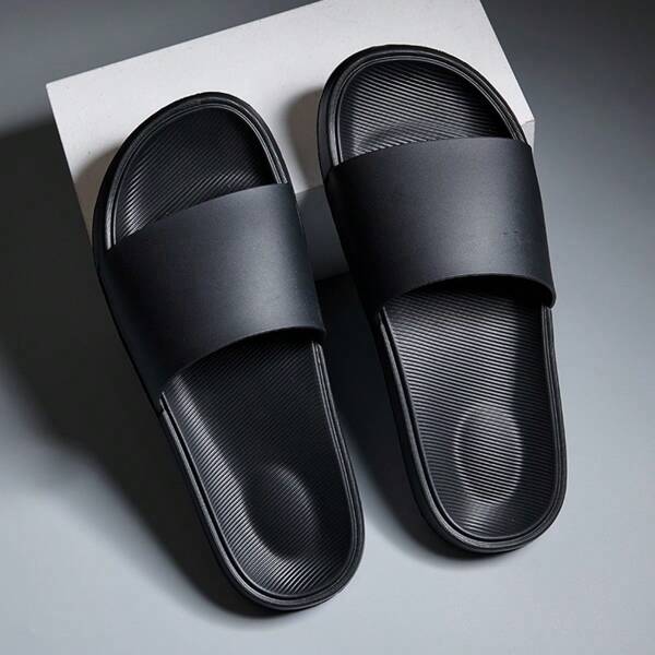 Sandalias deslizantes ajustables sin deslizamiento con suela blanda para hombres de talla grande, cómodas pantuflas para exteriores para pies anchos en verano