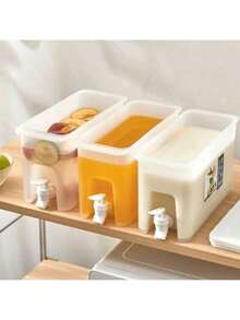 Large Capacity Water Jug Lemon Juice Jugs Kitchen Gadget Creativity Cold Kettle With Faucet Dispenser For Beverage Water Bottle - Multicolor - View 1