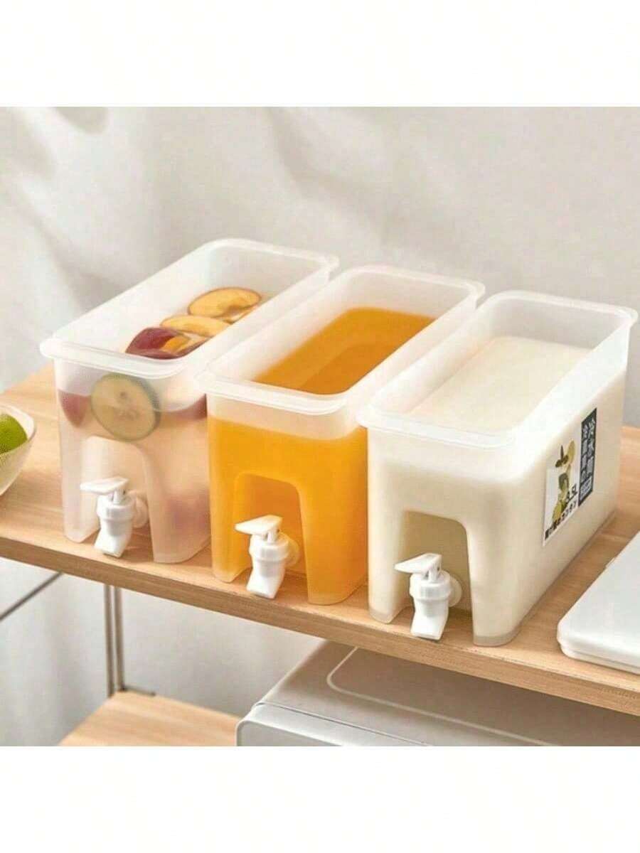 Large Capacity Water Jug Lemon Juice Jugs Kitchen Gadget Creativity Cold Kettle With Faucet Dispenser For Beverage Water Bottle - Multicolor - View 1