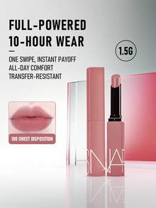 Nars Powermatte唇膏 #100 Sweet Disposition，1.5克/0.05盎司 | 浓郁哑光唇色，显色度极佳 | 轻盈舒适 | 持久配方，全天候持妆 | 不拔干，丝绒哑光妆效 | 顺滑易涂 | 多种丰富色号 | 打造大胆吸睛的唇妆 | 适合日常或特殊场合 - Sweet Disposition-100 - 查看 5