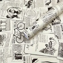 1 Rolle gelbes Vintage-Zeitungspapier selbstklebende PVC-Tapete, abnehmbare Vinyl-Aufkleber mit Abzieh-Klebe-Wandkunst, Heimdekoration für Wohnzimmer, Schlafzimmer, Büro, Schlafzimmerdekoration im Vintage-Stil, einfache Anwendung, ästhetische Raumdekoration, Möbel, Tapete, Wandaufkleber, Wanddekoration, Tapetensticker, Wandküchendekoration