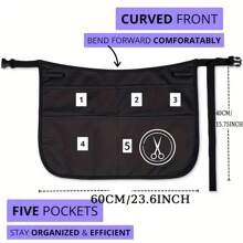 Hairstylist Waterproof Apron Half Waist Hair Kit Hairdresser Scissors Comb Tool Storage Apron Hair Removal, Face Hair Removal, Hair Trimmer, Hair Trimmer, Barber Supplies, Haircut, Bag, Organizer, Storage, Hair Clips, Hair Accessories