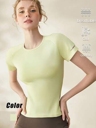 Women's Dropped Shoulder Stylish Loose Fit Short Sleeve T-Shirt, Street Style For Summer