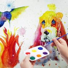 6 pièces Pinceaux pointe/plat en nylon de 16,5 cm, stylos aquarelle, pinceaux acrylique, stylos graffiti, convient pour artistes mobiles, étudiants en arts, étudiants, fournitures scolaires de bureau, cadeaux d'anniversaire