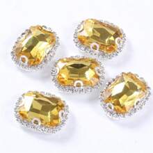 20 Peças Retangulares e Octagonais de Cristais de Vidro, 10x14mm Alta Transparência Arco-Íris Reflexivo Feito à Mão DIY Joias, Adequado para Vestido de Noiva, Sapatos, Bolsas, Decorações Brilhantes de Uso Múltiplo, Artesanato, Roupas, Carros, Feriados, Festas, Presentes