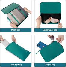 6/8/10 Set Packing Cubes For Travel Luggage Organizer - 10-teal - View 9