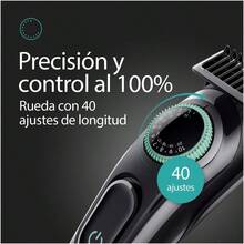 Kit All-In-One Series 3, Recortadora de Barba, Nariz. Orejas y Cabello para Hombre 5en1, 40 Longitudes de corte, Lamina ultraafilada, Lavable - Ninguno - Ver 5