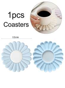 1pc Silicone Trivet Mat Non-Slip & Heat Resistant Hot Pads For Kitchen Countertop Perfect Trivet For Hot Dishes Modern Design Pots & Pans Holder Chic Daisy Flower Silicone Table Mats Heat Resistant, Easy Clean Coasters & Pot Holders