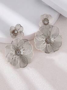 NAIZHU 1 cặp hoa tai tua rua rỗng, phụ kiện thời trang cao cấp sang trọng dành cho phụ nữ ngày lễ tình nhân - Vàng - Xem 10