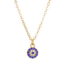 1 set de collier géométrique multicouche avec strass en forme d'œil de démon, accessoire de bijoux pour femmes