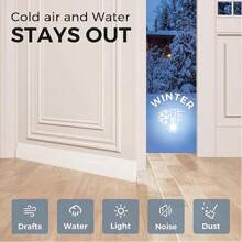 1 Piece Under Door Draft Guard - Under Door Premium Door Sweep/Weather Strip Door Seal Bedroom Door Seam Wind Guard Warmth And Insect Resistant Soundproof Seal (Save Energy - Quick And Easy Installation) Door Strips Ideal For Keeping The Cold Out