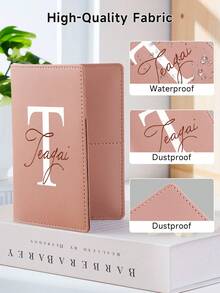 Ayotu Bao hộ chiếu in tên tùy chỉnh, bìa hộ chiếu cá nhân hóa chữ cái, ví đựng thẻ du lịch bằng da PU, phụ kiện du lịch hàng không - Nhiều màu - Xem 7