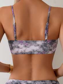 2025 年新款叶子印花全身图案可爱波西米亚蝴蝶结蕾丝拼布扭纹荷叶边 2 件套泳装、海滩度假、四季皆宜