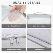 6/8/10 Set Packing Cubes For Travel Luggage Organizer - 06-grey - View 8