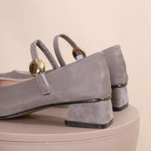 Damen Mary Jane Pumps, Plateau-Absatz, Slip-On, geeignet für Frühling, Sommer, Herbst und Winter