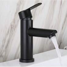 1 pezzo Rubinetto elegante in acciaio inossidabile per acqua calda e fredda per il lavandino del bagno, perfetto per lavarsi le mani e il viso in bagno o per l'uso nel lavello della cucina