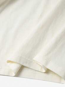 Outer Bank Graphic Print Casual Round Neck Short Sleeve Minimalist T-Shirt, Daily Casual Wear - Light Apricot - View 4