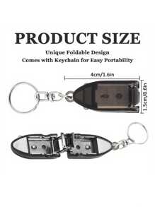 3 Pieces Travel Nail Clippers Keychain Portable Thick Nail Special Nail Clippers With Nail File Mini Folding Stainless Steel Nail Clippers Tools